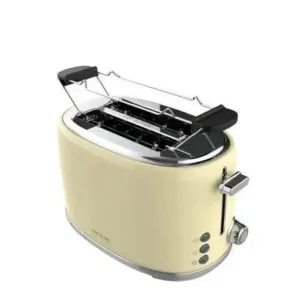 Grille pain vertical électrique rétro 980 W beige Toast Taste 1000 Cecotec