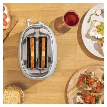 Grille pain vertical vintage bleu ciel Toast Taste 800 Cecotec
