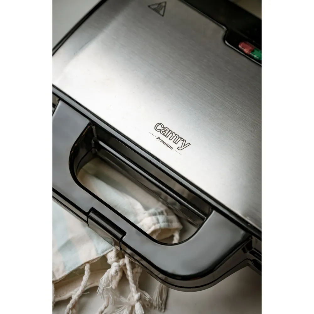 Grille-pain Camry, pour 2 sandwichs, puissance maximale 1300 W, revêtement antiadhésif, CR 3054