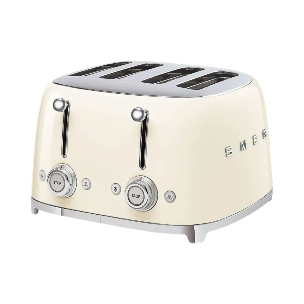 Grille-pain Deluxe 4 tranches Crème - Smeg