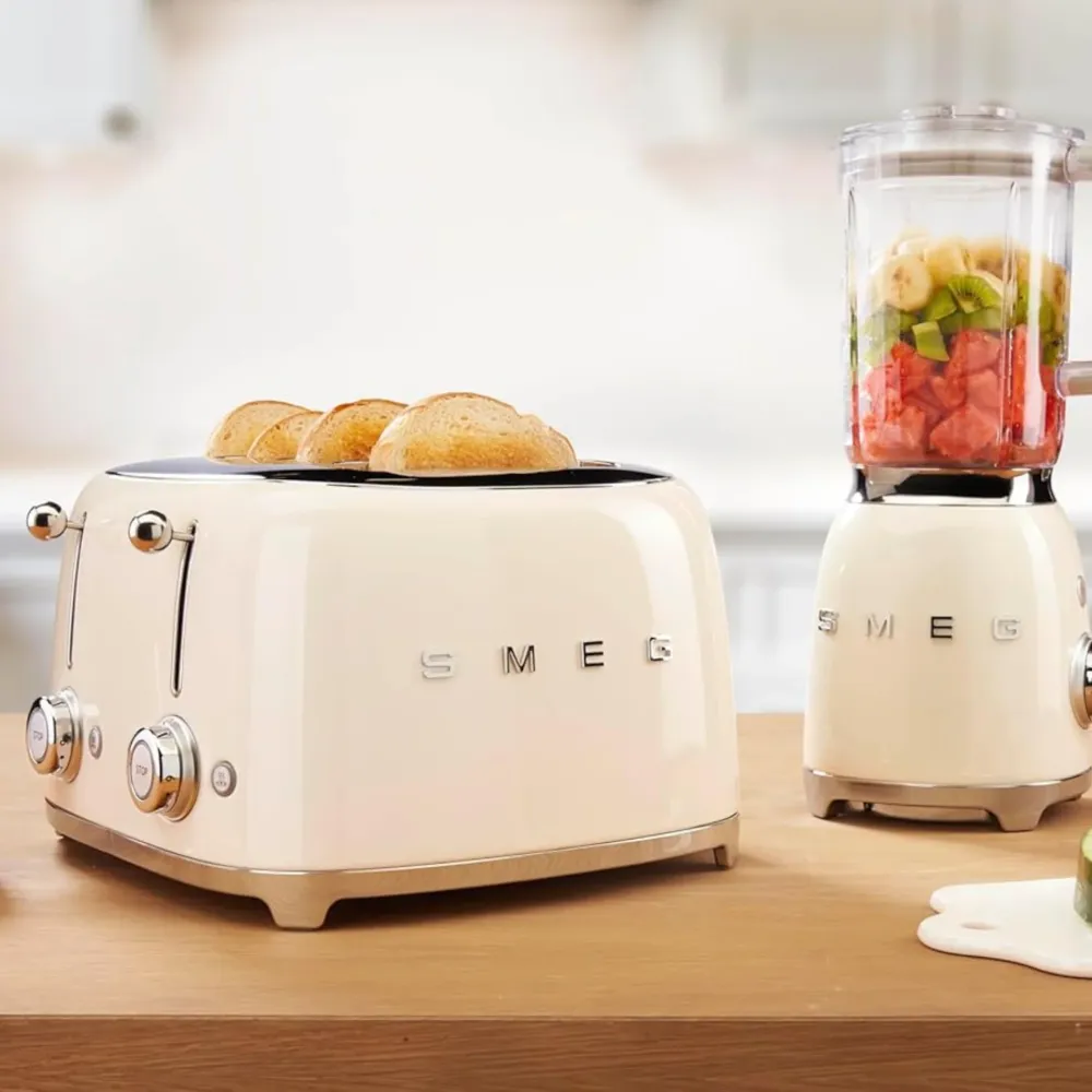 Grille-pain Deluxe 4 tranches Crème - Smeg