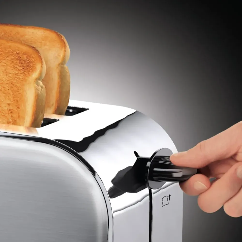 Grille-pain 2 fentes longues en acier inoxydable Russell Hobbs