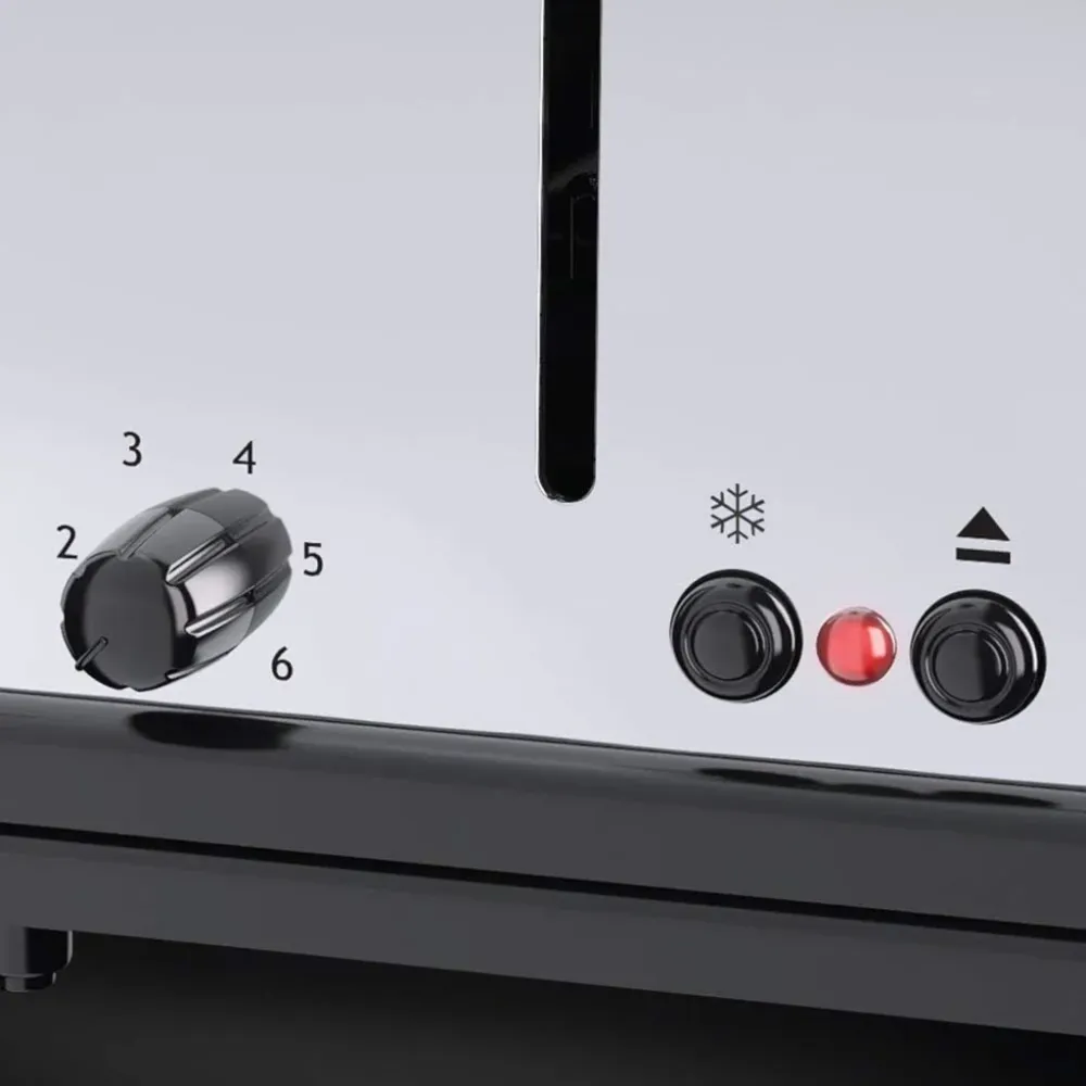 Grille-pain 2 fentes longues en acier inoxydable Russell Hobbs