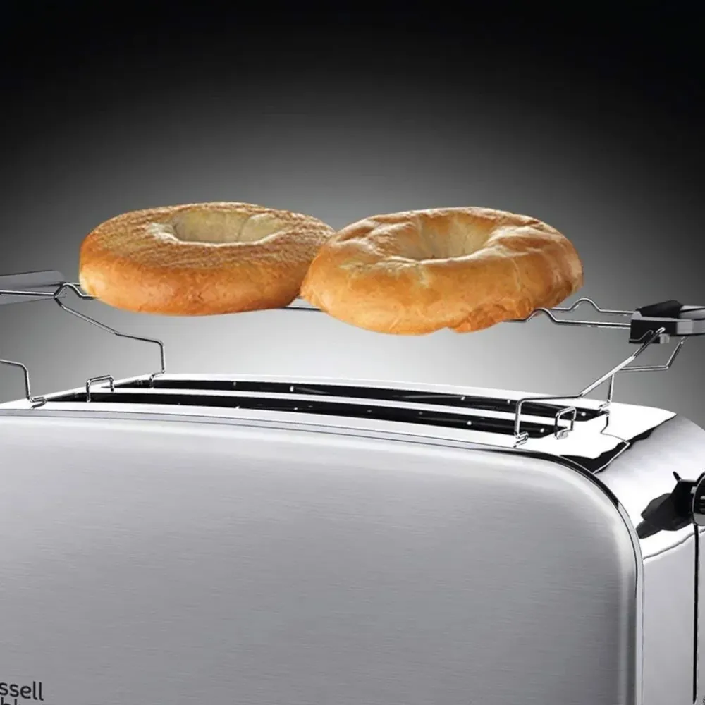 Grille-pain 2 fentes longues en acier inoxydable Russell Hobbs