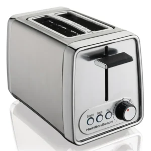 Grille-pain moderne, 2 tranches, chromé, Hamilton Beach