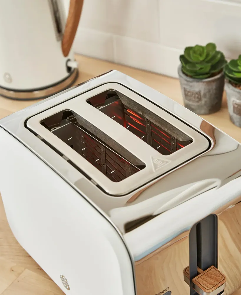 Grille-pain, 2 tranches, blanc, Swan Nordic