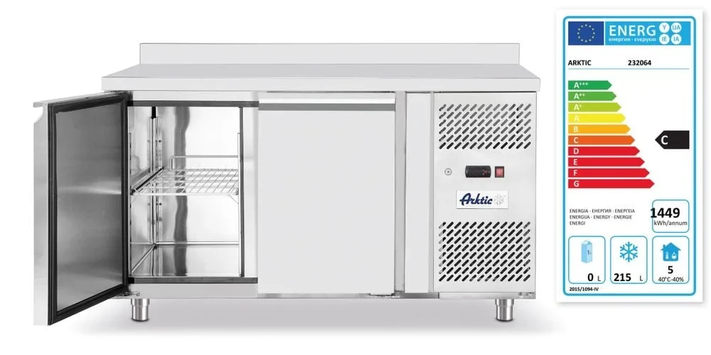 Table de congélation 2 portes en inox 600W Hendi