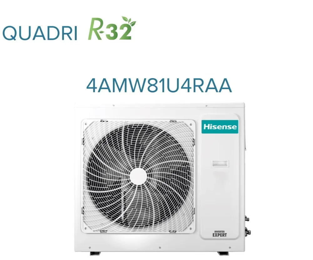 Hisense Climatiseur Quadri Split Inverter Energy Series 9 + 9 + 12 + 12 Avec 4amw81u4raa R-32 Wi-Fi intégré 9000 + 9000 +...