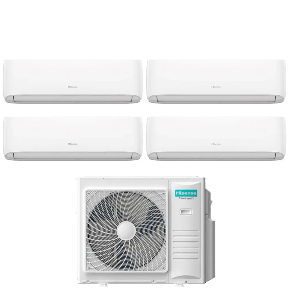 Hisense Climatiseur Quadri Split Inverter Hi-Comfort Series 7 + 9 + 9 + 9 Avec 4amw105u4raa R-32 Wi-Fi intégré 7000 + 9000...