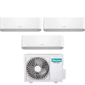 Hisense Trial Split Inverter Climatiseur Energy Pro Plus / Hi-Energy Series 9 + 9 + 12 Avec 3amw72u4rjc R-32 Wi-Fi intégré...