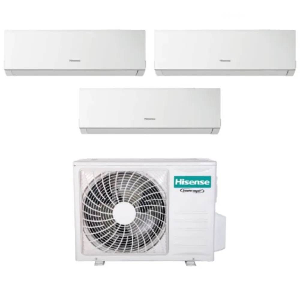 Hisense Trial Split Inverter Climatiseur New Comfort Series 7 + 9 + 9 Avec 3amw52u4rja R-32 Wi-Fi en option 7000 + 9000 +...