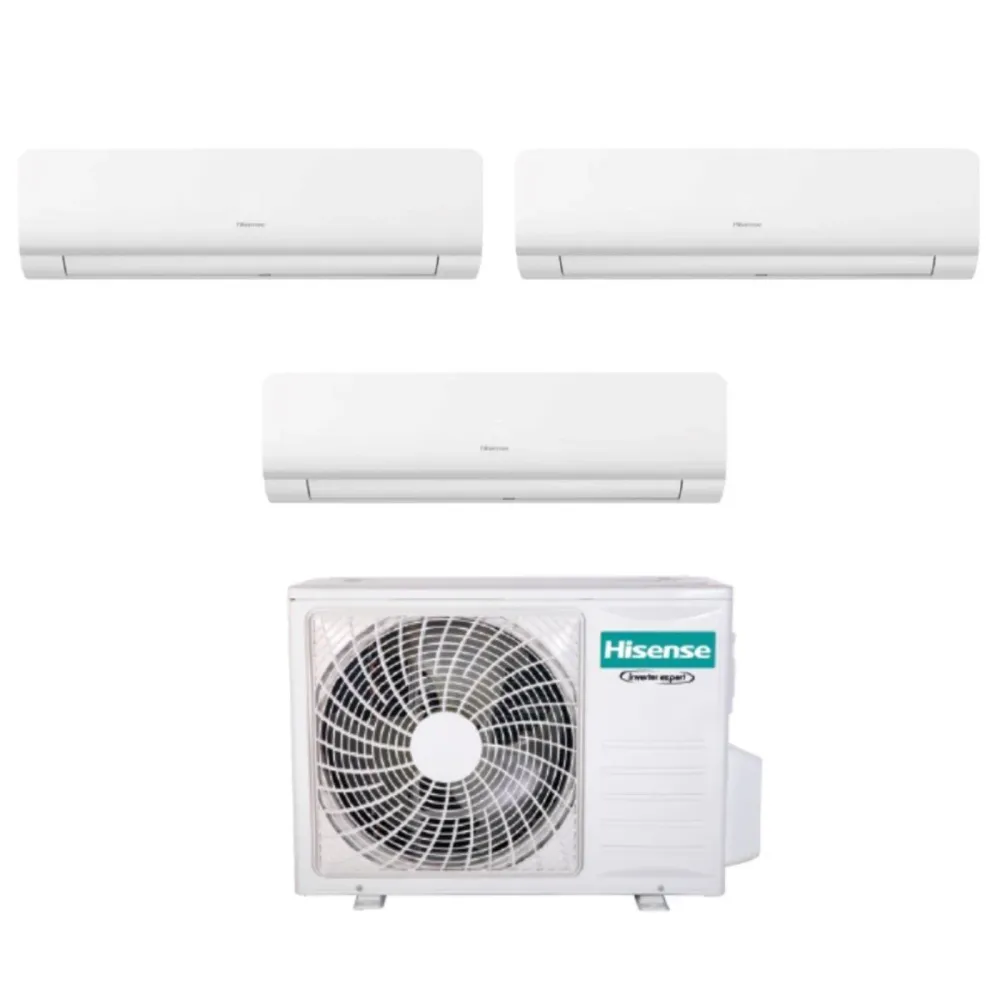 Hisense Trial Split Inverter Climatiseur New Energy Series 7 + 9 + 9 Avec 3amw52u4rja R-32 Wi-Fi intégré 7000 + 9000 + 900...