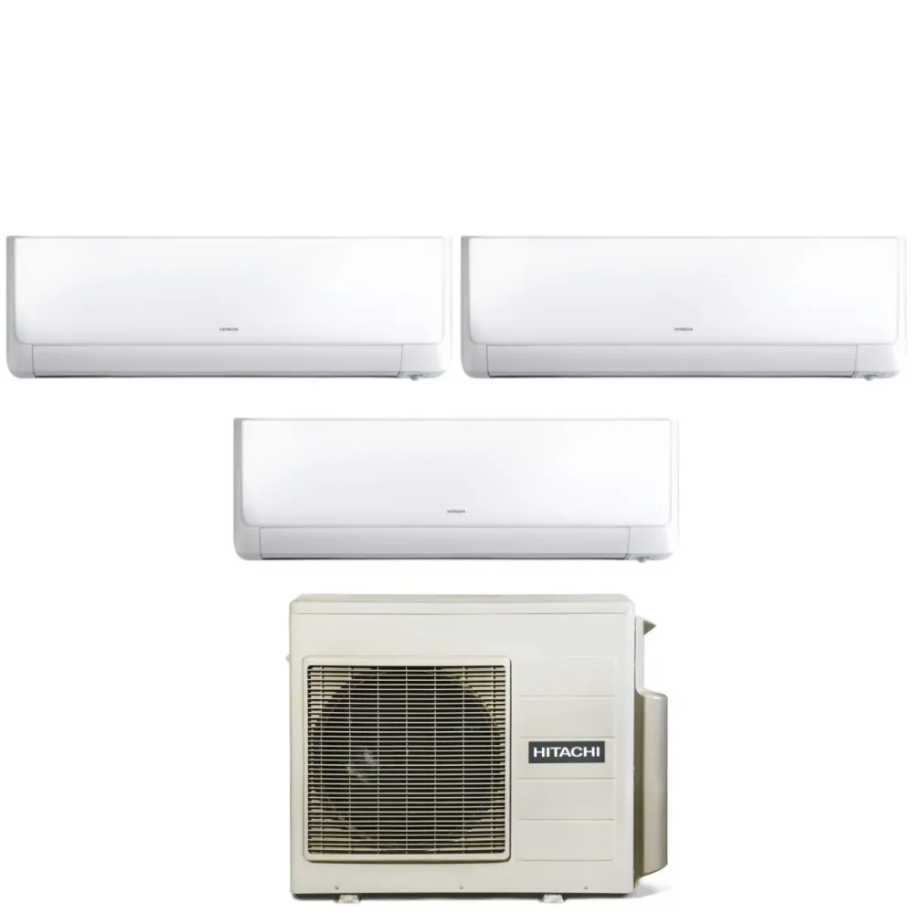 Hitachi Trial Split Inverter Air Conditioner Performance Series 9+9+12 Avec Ram-68np3e R-32 Wi-Fi en option 9000+9000+1200...