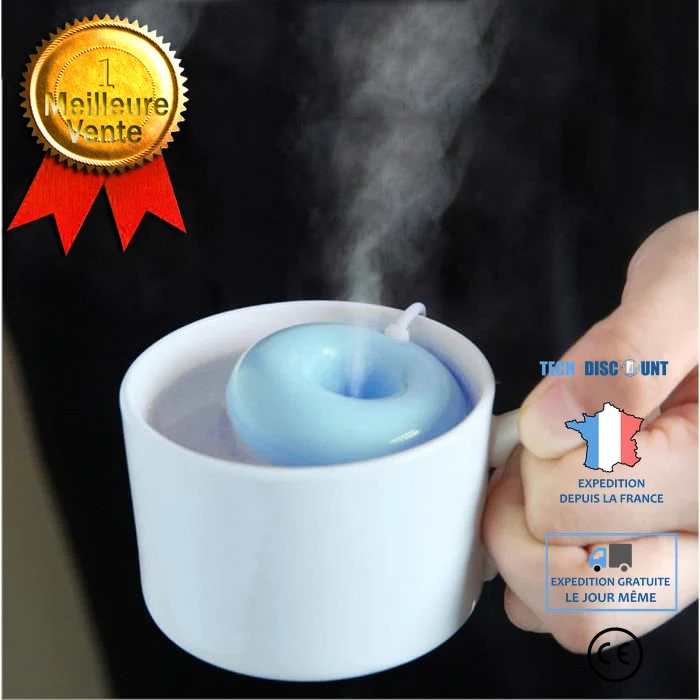 TD® Home Office USB Mini donuts flottant dans l'humidificateur d'air purificateur d'eau bleu Diffuseur Traitement d'Air
