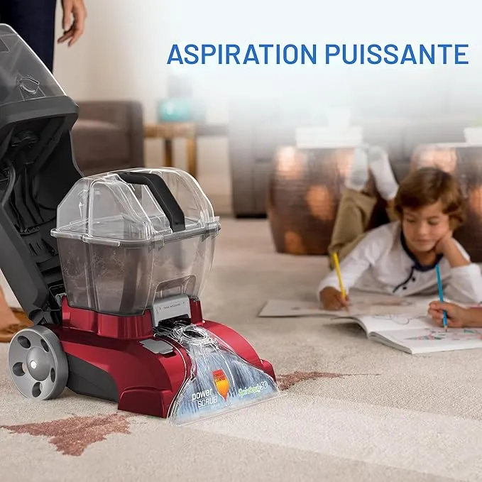Hoover Power Scrub Deluxe – Nettoyeur de Tapis Professionnel avec Brosse SpinScrub (Boite ouverte)
