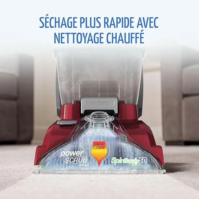 Hoover Power Scrub Deluxe – Nettoyeur de Tapis Professionnel avec Brosse SpinScrub (Boite ouverte)