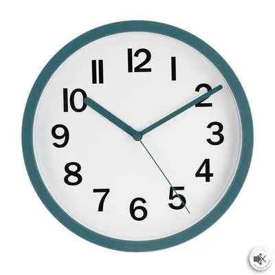 HORLOGE EN PLASTIQUE BLEU 22.3CM