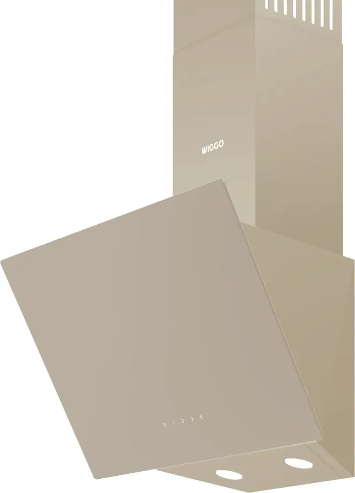 Hotte aspirante inclinée Wiggo WE-D532G(C) - 50 cm - Double vitrage crème