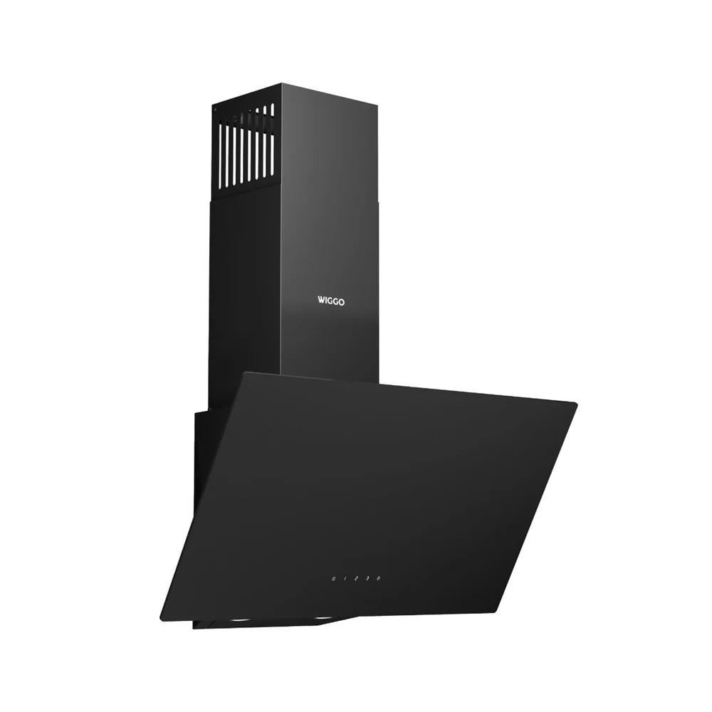 Hotte aspirante inclinée Wiggo WE-D931G(B) - 90 cm - Noire