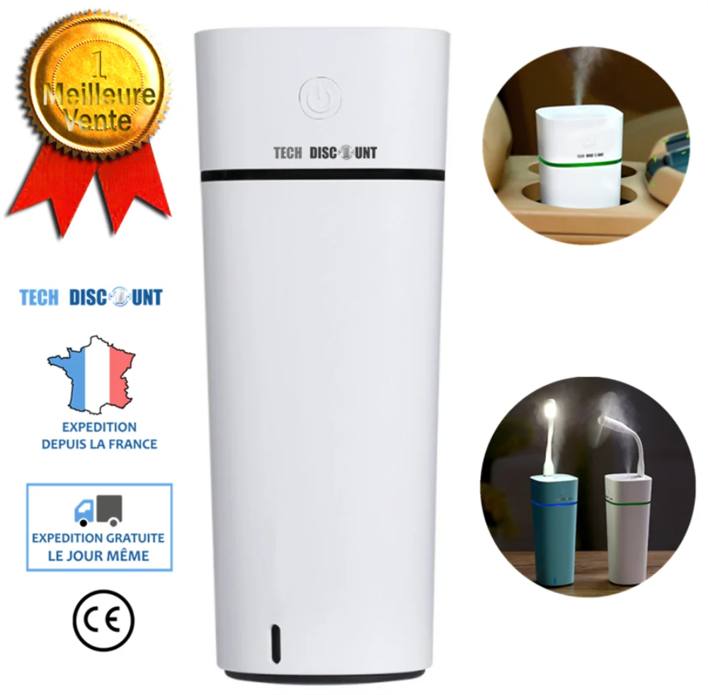 TD® humidificateur avec ventilateur veilleuse USB air maison bébé portable chambre mini enfant Led main rechargeable silen...