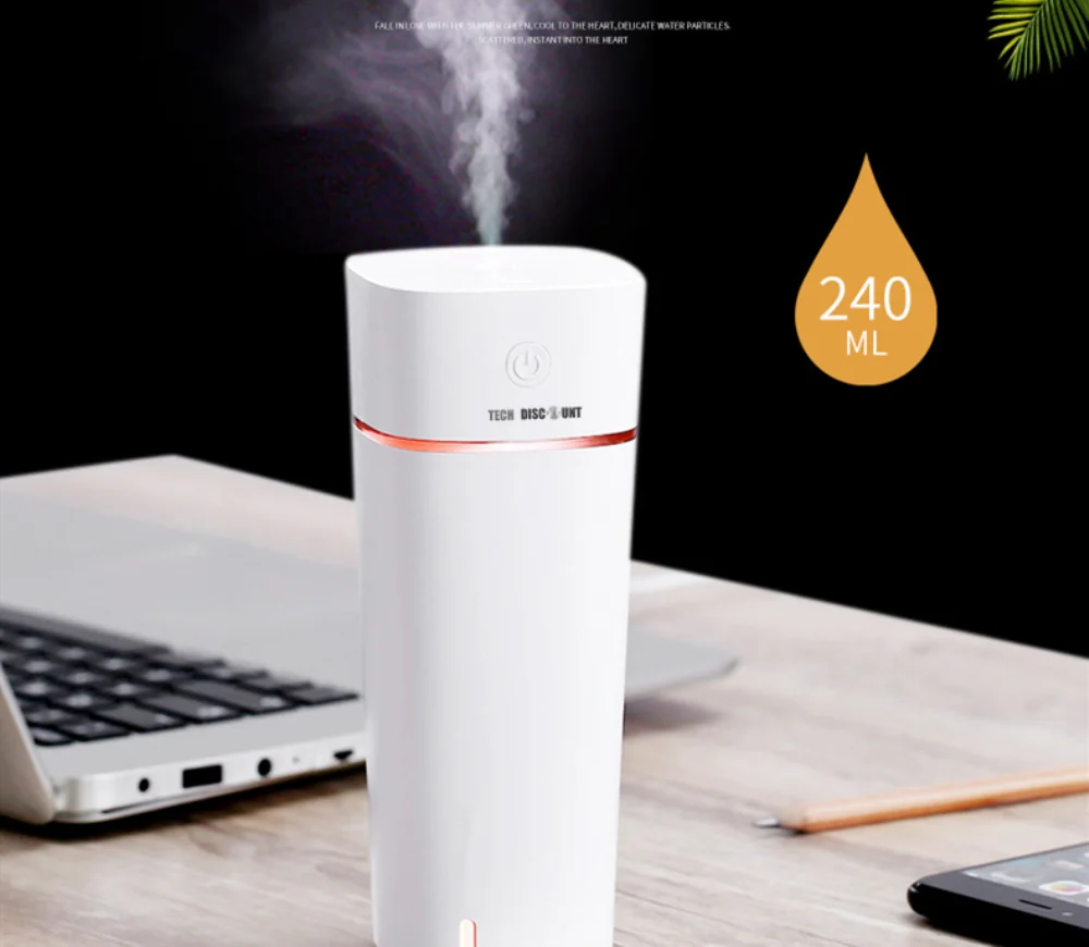 TD® humidificateur avec ventilateur veilleuse USB air maison bébé portable chambre mini enfant Led main rechargeable silen...