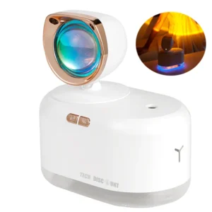TD® Humidificateur coucher de soleil coucher de soleil lumière photo USB projection atmosphère lumière maison muet process...