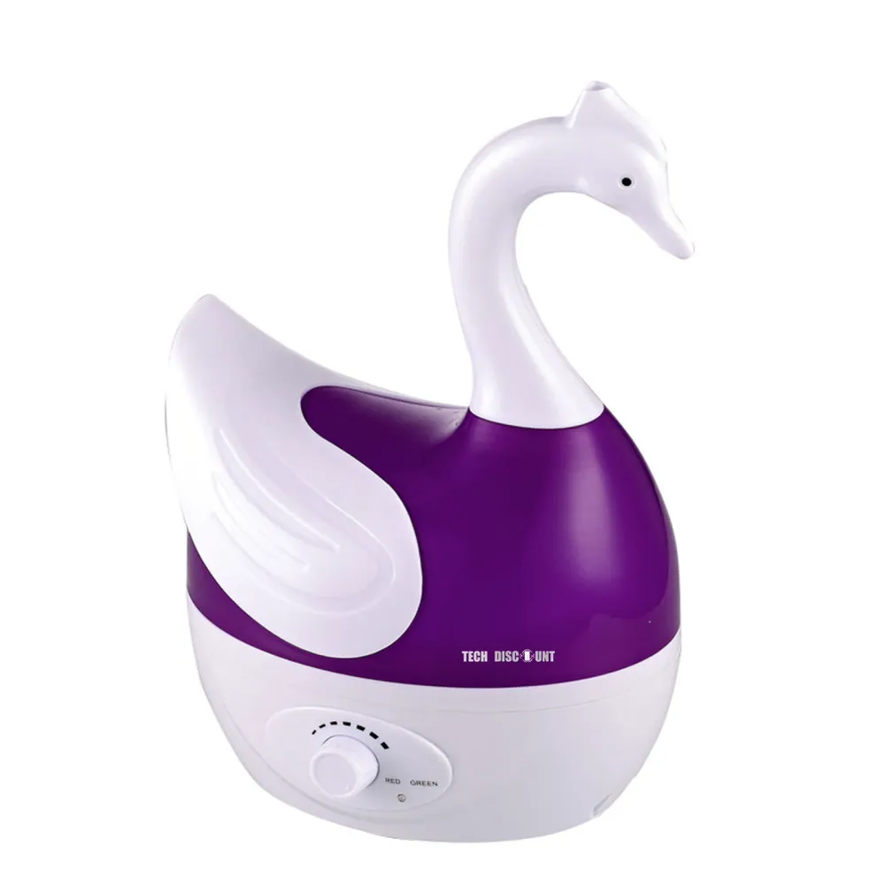 TD® Humidificateur de cygne muet à ultrasons grand brouillard dessin animé animal humidificateur d'air aromathérapie domes...