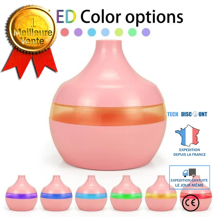 TD® Humidificateur d'air/ Diffuseur d'aromes huiles Essentielles/ USB Air Aroma Essential LED d'à ultrasons aromathérapie...