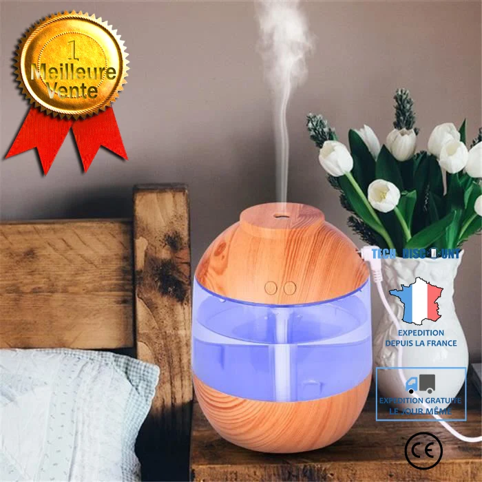 TD® Humidificateur d'air huiles essentielles diffuseur produit fraîcheur arôme décoration intérieur aromathérapie pulvéris...