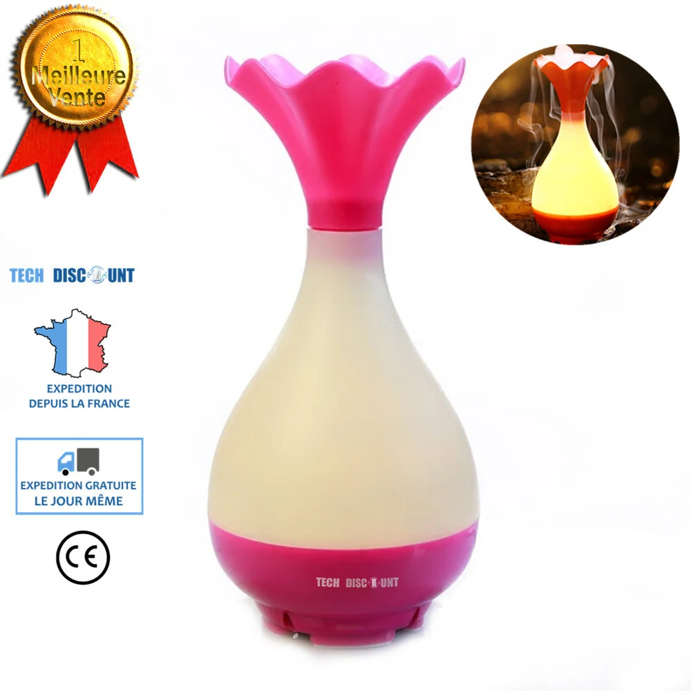 TD® Humidificateur d'air maison bébé chambre silencieux bureau purificateur ultrasons aromathérapie diffuseur veilleuse at...
