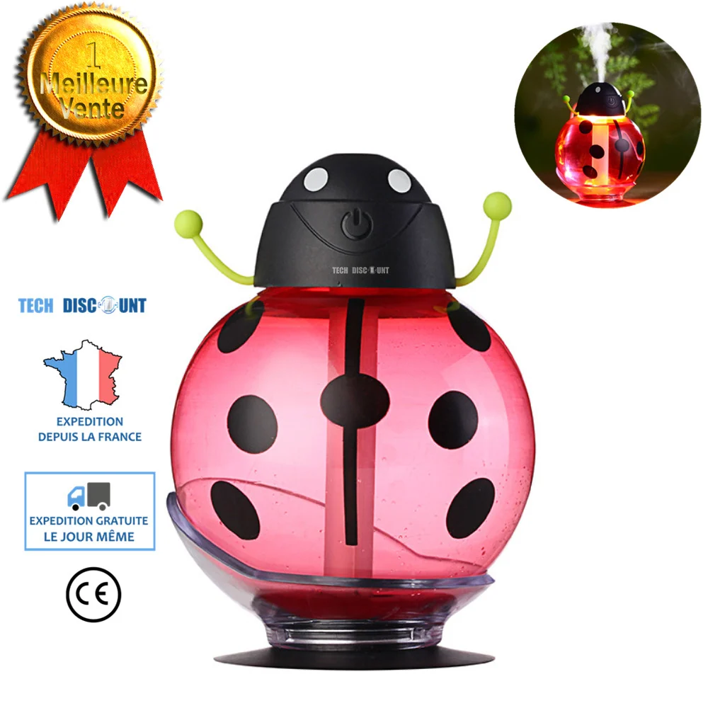 TD® Humidificateur d'air mini maison bébé chambre silencieux purificateur ultrasons aromathérapie diffuseur veilleuse atom...
