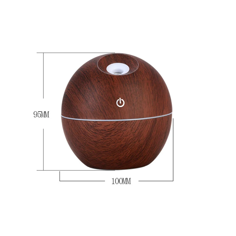 TD® Humidificateur d'aromathérapie à grain de bois USB130ML purificateur d'air humidificateur à ultrasons à billes pour ca...