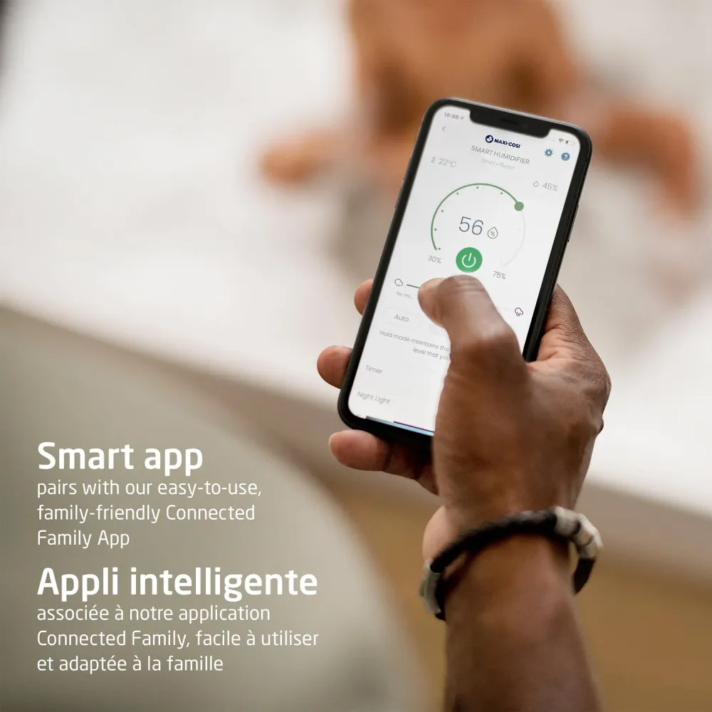 Humidificateur intelligent Maxi-Cosi avec contrôle par application et veilleuse