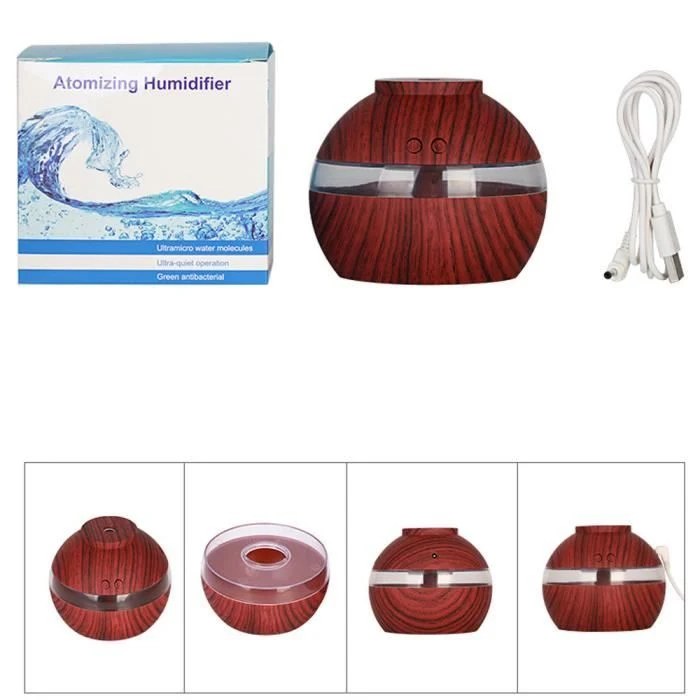 TD® Humidificateur LED Air Arôme Huile Essentiel aromathérapie à ultrasons -Traitement Purificateur d'air pour chambre