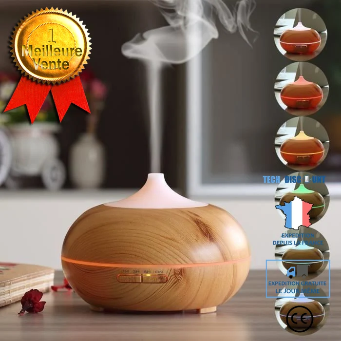 TD® Humidificateur Portable Ultrasonique 330 ml / Brume Fraîche Arôme/ Diffuseur de Brumes d'Huiles Essentielles Aromathér...