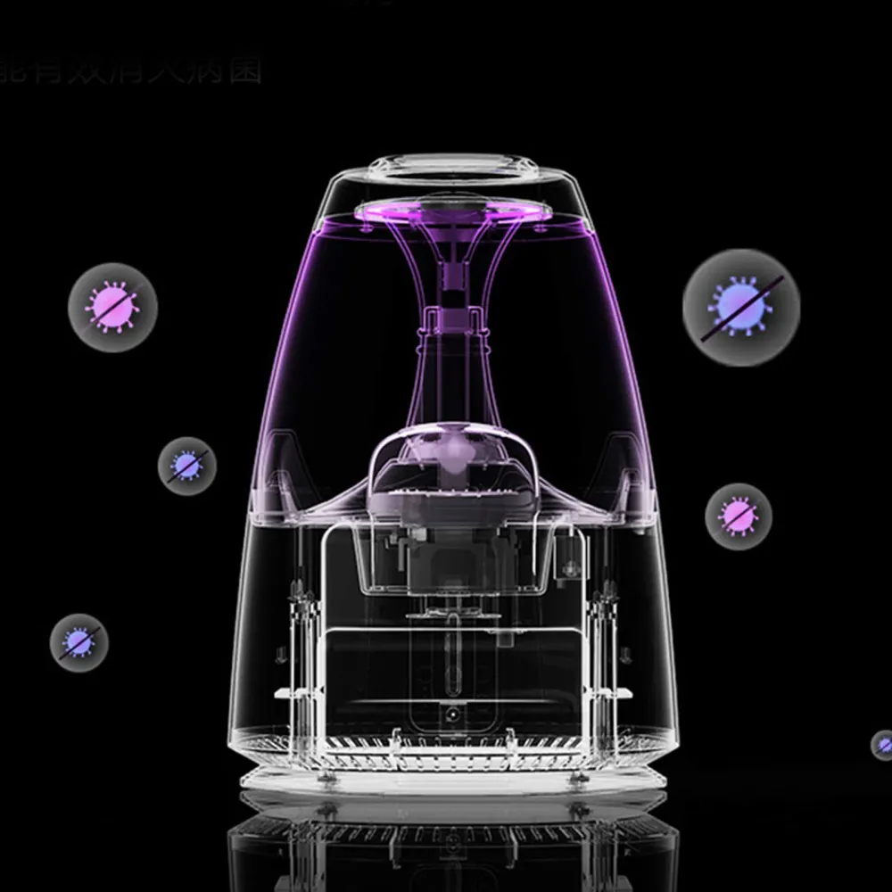 TD® Humidificateur purificateur d'air à ions négatifs désinfection UV dépoussiérage pulvérisation de méthanol ménage porta...