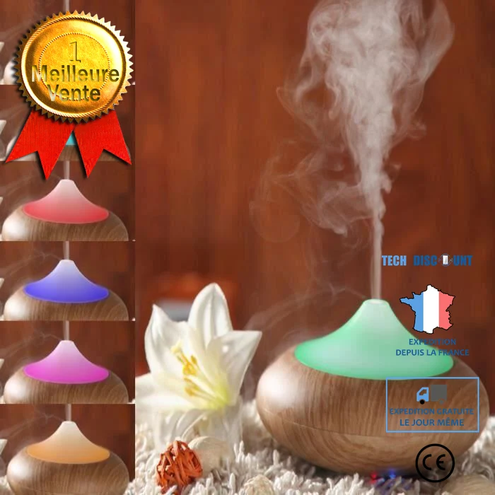 TD® Humidificateur Ultrasonique Diffuseur Aroma Diffuseur d'Huiles Essentielles Economie d'énergie Accessoire de Traitemen...