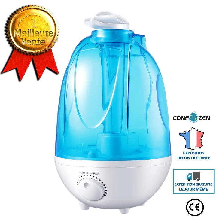 4L Humidificateur Ultrasonique LED Diffuseur Arome Diffuseur d'Huile Essentielle Purificateur d'Air Maison Bureau Spa