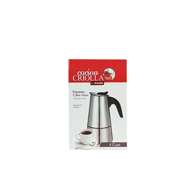 CAFETERA GRECA STAINLESS STEEL 4 TAZAS IB STORE