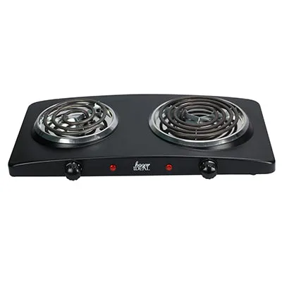 ESTUFA ELECTRICA DE 2 HORNILLAS DE MESA COLOR NEGRO 800-010111 IB STORE
