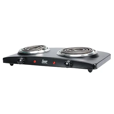 ESTUFA ELECTRICA DE 2 HORNILLAS DE MESA COLOR NEGRO 800-010111 IB STORE
