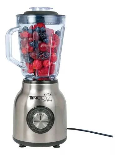 Licuadora Vaso Vidrio Timco Licx-921 1.5 Litros Inoxidable | Color: Plata Importaciones González