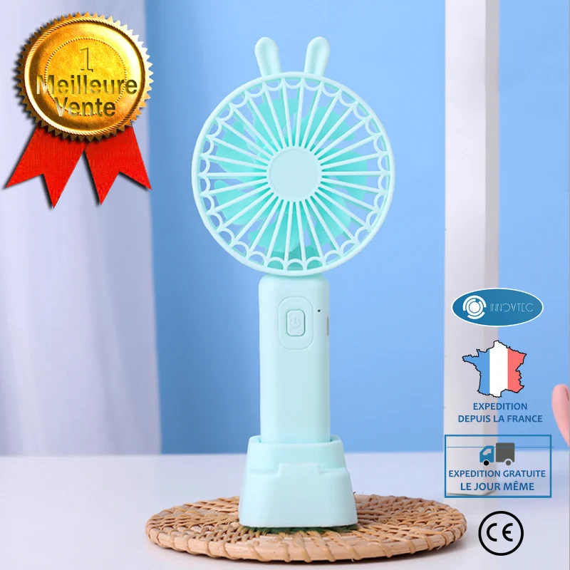INN® Mini ventilateur de poche de dessin animé chargeant le dortoir des étudiants de bureau pour enfants tenant une main m...