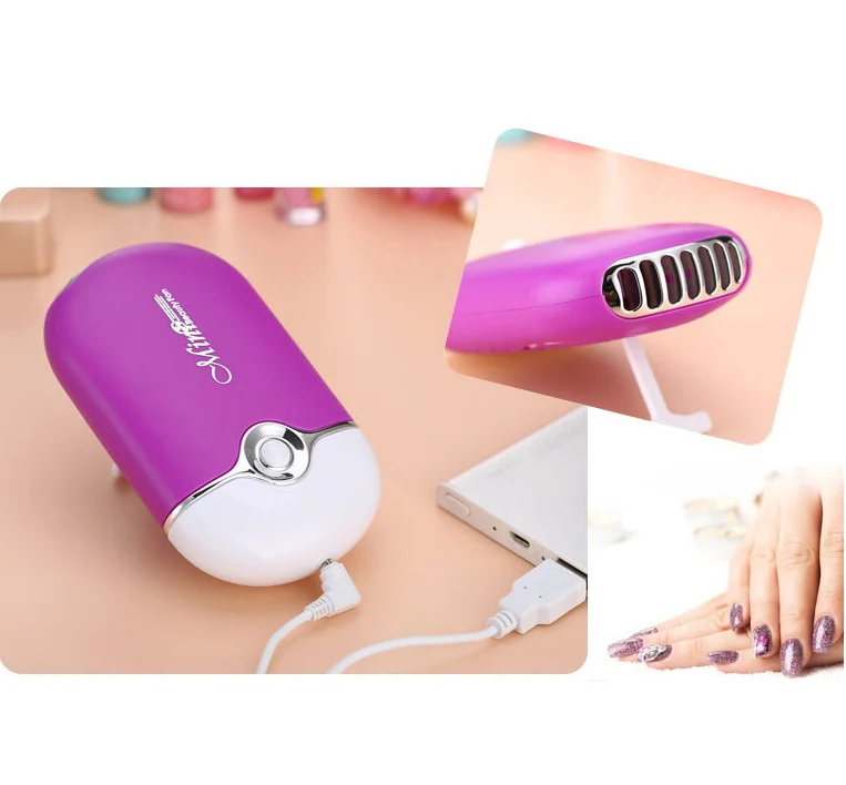INN® Mini ventilateur USB Portable USB Mini ventilateur climatisation Extension de cils colle outil de séchage rapide violet