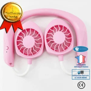 INN® Petit ventilateur suspendu cou extérieur USB mini portable étudiant dortoir rechargeable ventilateur de direction du...