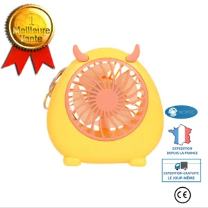 INN® Petit ventilateur USB chargeant créatif portable en plein air porte-clés dessin animé mignon mini ventilateur électri...