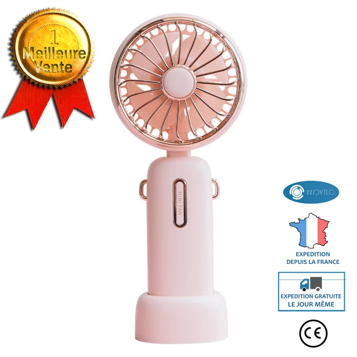 INN® USB Mini Ventilateur Mini Ventilateur Portable 3 Engrenages Ventilateur Portatif avec Lanière Détachable Petit Ventil...