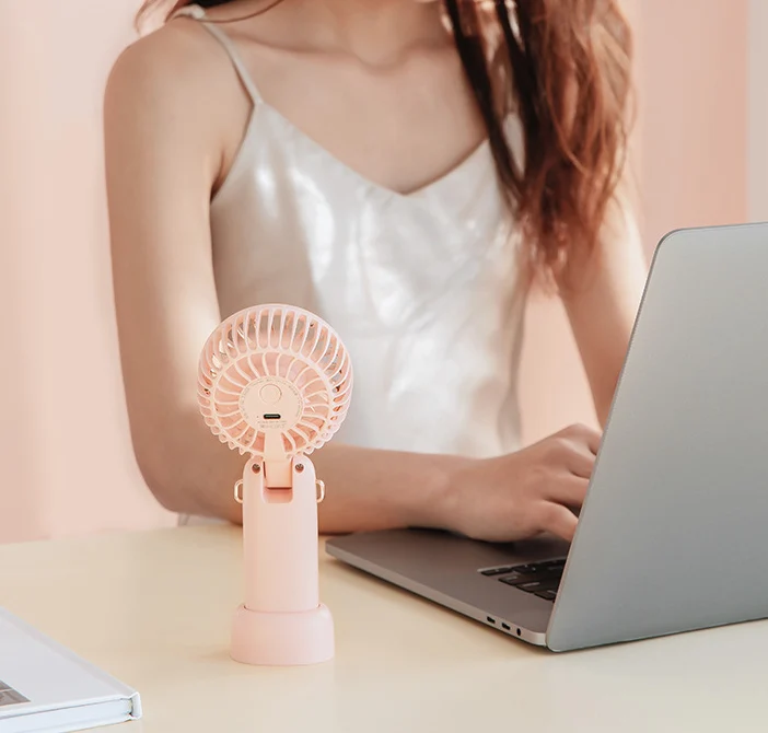 INN® USB Mini Ventilateur Mini Ventilateur Portable 3 Engrenages Ventilateur Portatif avec Lanière Détachable Petit Ventil...