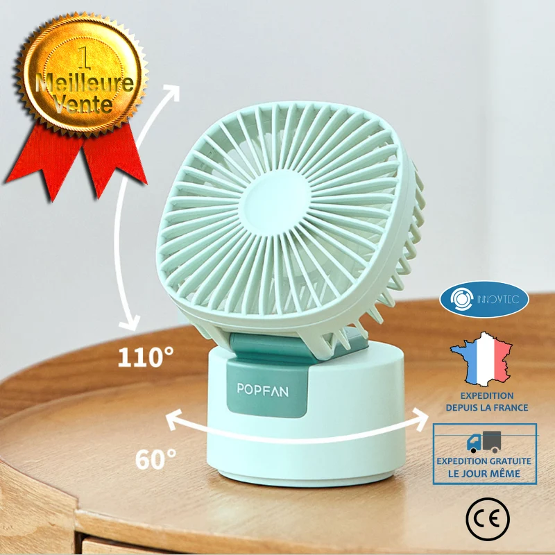 INN® Ventilateur secouant la tête modèle petit ventilateur USB ventilateur de table de bureau charge Portable Mini portabl...
