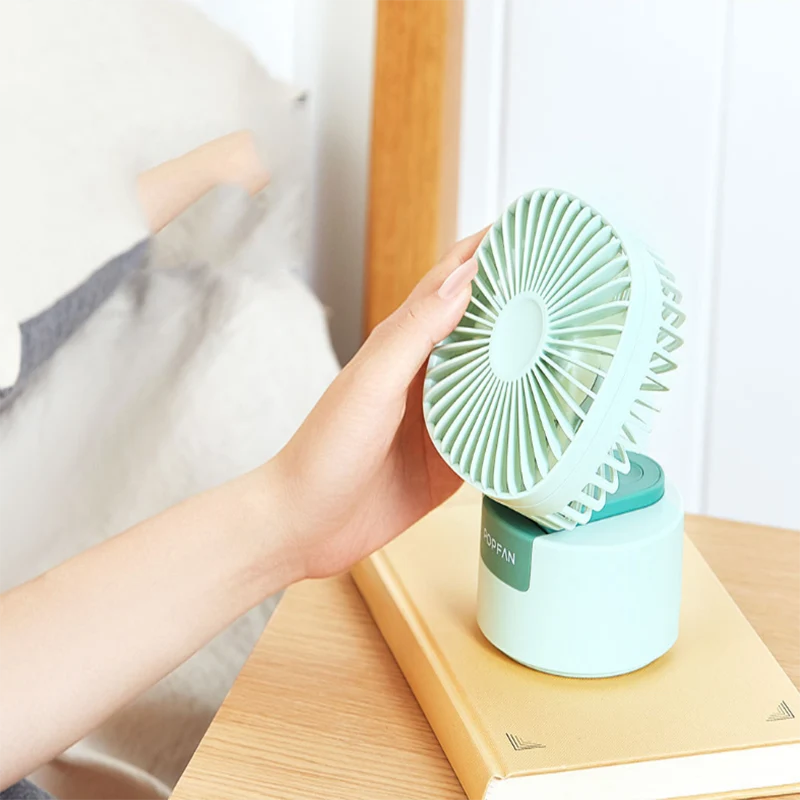 INN® Ventilateur secouant la tête modèle petit ventilateur USB ventilateur de table de bureau charge Portable Mini portabl...